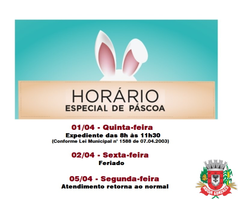 Feriado de Páscoa altera horário de atendimento nesta quinta-feira